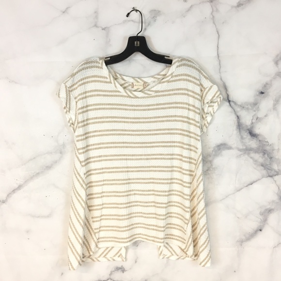 Altar'd State Tops - Altar’d State Waffle Knit Striped Blouse